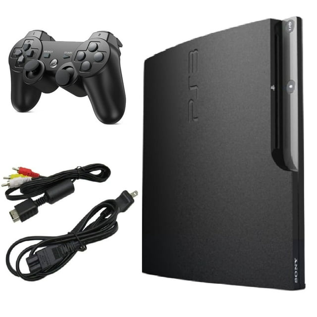 Sony Playstation 3 PS3 Console Slim Game Console 120GB, Black (Refurbished)
