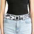 thumbnail image 5 of Buckle-Down Belt, Seatbelt Buckle Belt, Mustaches White Sketch, Youth 22 to 32 Inches, 5 of 9