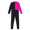 thumbnail image 6 of Alvivi Girls Sparkle Full Body Unitard Gymnastics Dance Leotard Long Sleeve Turtleneck Jumpsuit Hot Pink 16, 6 of 7