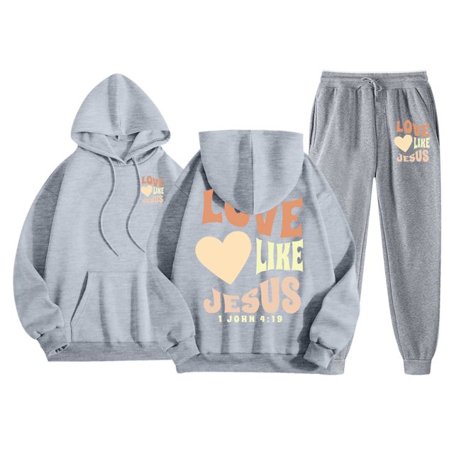 WILLBEST Vocation Outfits for Women Womens Two Piece Outfits Sets Hoodie Sweatshirt and Long Sweatpants Jogger Workout Set Fall Tracksuit Sweatsuits 2531