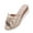Beige, variant on Women Bow Accent Espadrille Wedge Mule Sandals Comfortable Footwear For Casual Outdoor Daily Activities