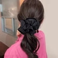 thumbnail image 4 of Miangastore Attaches-Cheveux pour Femmes Chouchous en Satin Abricot 2 Pcs 6X6In, 4 of 9