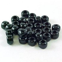 John Bead 1000pcs 9mm Plastic Crow Beads | Black Pony Bead