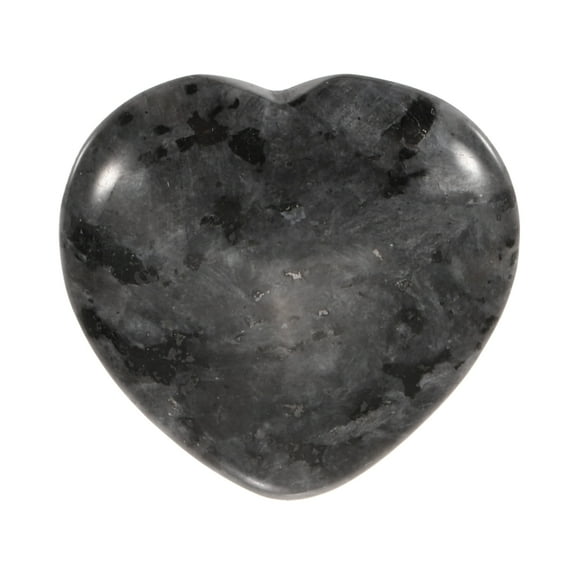 Uxcell Thumb Worry Stone for Anxiety, 1.2" Natural Heart Crystal Stone, Polished Gemstone Hand Carved Pocket Rock Anxiety Crystals for Women Stress Gifts Meditation, Black White