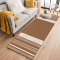 thumbnail image 2 of Vintage Dark Brown Striped Kitchen Runner Rug 2x6 Washable Runners for Hallway Non Slip Farmhouse Modern Stripes Boho Large Area Rug Indoor Carpet for Bathroom Laundry Entryway Bedroom Living Room, 2 of 9