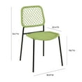 thumbnail image 5 of TOV Furniture Lucy Green Dyed Cord Outdoor Dining Chair, 5 of 7
