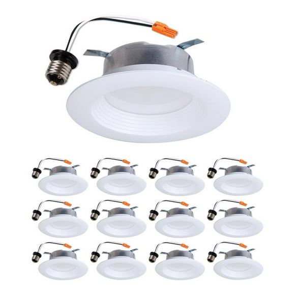 Lámpara empotrable con forma de halo LED blanco brillante de 8 W y 10 cm de apertura
