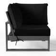 thumbnail image 4 of WestinTrends Montara Outdoor HDPE Sectional Corner Sofa Seat with Water-Proof Cushions, Gray/Black, 4 of 15