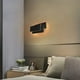 thumbnail image 3 of Lámpara LED de pared para interiores, 24 W, 1920 lm, aplique de pared moderno para dormitorio, hogar, pasillo, sala de estar, blanco cálido, 3000 K, negro TUNC Sencillez, 3 of 5