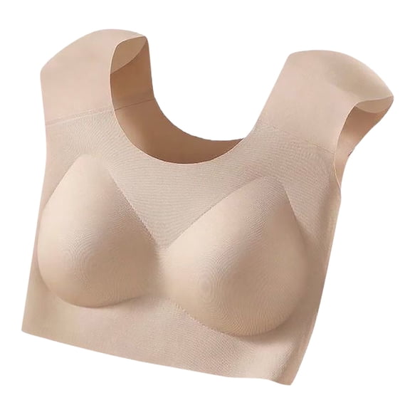 Wdgfv Women’s 2-in-1 Seamless Underwear with Built-in Shoulder Pad,High Elastic Comfortable Wireless Bra