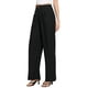 thumbnail image 4 of Pantalones de vestir de pierna ancha para mujer, pantalones de oficina de cintura alta elástica, pantalones palazzo M negro, 4 of 6