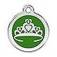 thumbnail image 3 of K9 Palace RedDingo Enamel pet id tag, Large, Crown, Green, 3 of 4