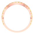 thumbnail image 5 of 0.36 ctw Wedding Band for Women - 14K Rose Gold Natural Citrine Stackable Eternity Ring, 5 of 6