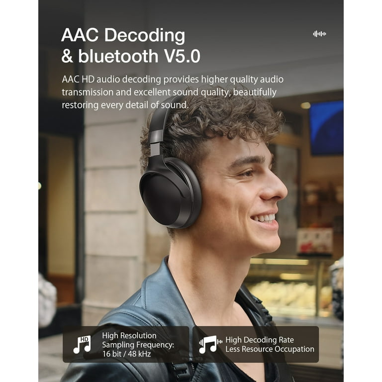 BlitzWolf Wireless Bluetooth Headphones Noise Cancelling Over