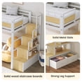 thumbnail image 5 of Soges Twin Size Metal Loft Bed with Storage Stairs&Shelves, Modern Metal Loft Bed Frame With Large Under-Bed Space for Bed Room, No Box Spring Needed, White, 5 of 13
