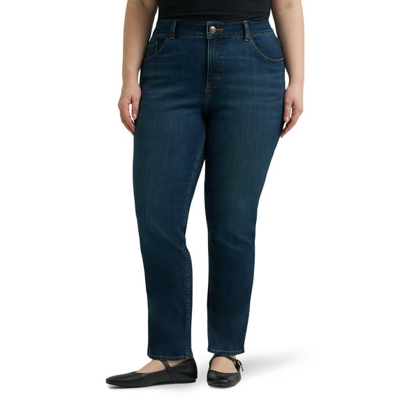 Lee Women's Plus Midrise Relaxed Fit Straight Leg Jean, Sizes 16-26