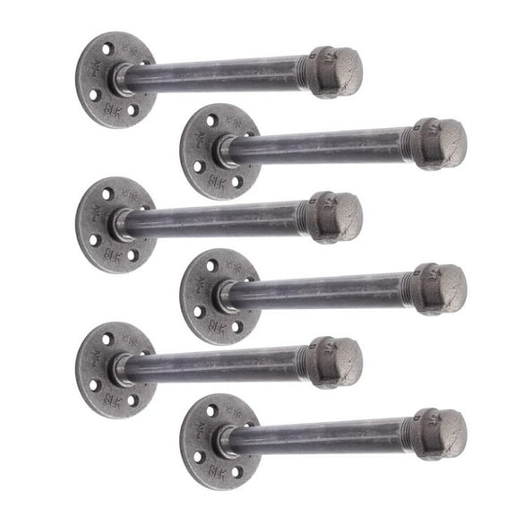 1/2 In  X 8 In Shelf Bracket Kit, 6 Pack