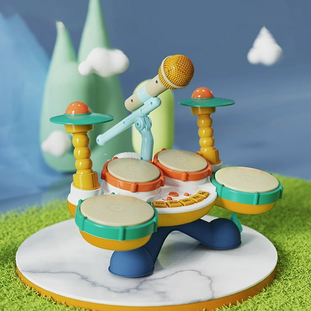 Batería De Jazz De Madera Para Niños – Tambor Montessori Con Baquetas Y Sonido Suave, Regalo Educativo Y Elegante