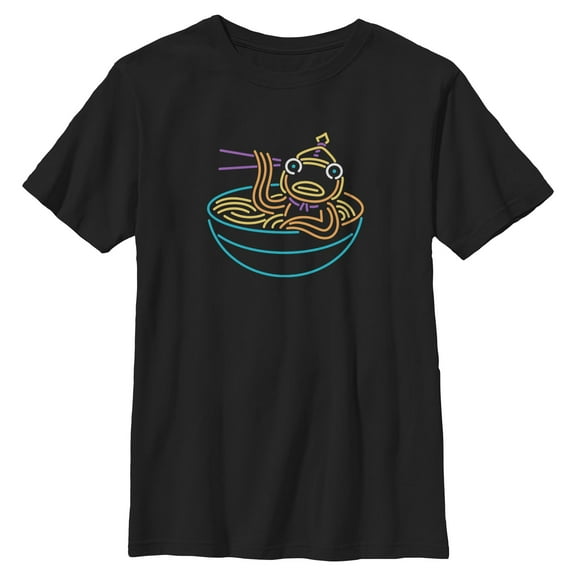 Boys Fortnite Neon Fishstick Ramen T Shirt