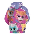 thumbnail image 3 of Super Kitties Sweatshirts Casual Pullover Hoodie Jacket Unisex Hooded Activewear 3D Printed Long Sleeve Sweater with Pocket XL, 3 of 8