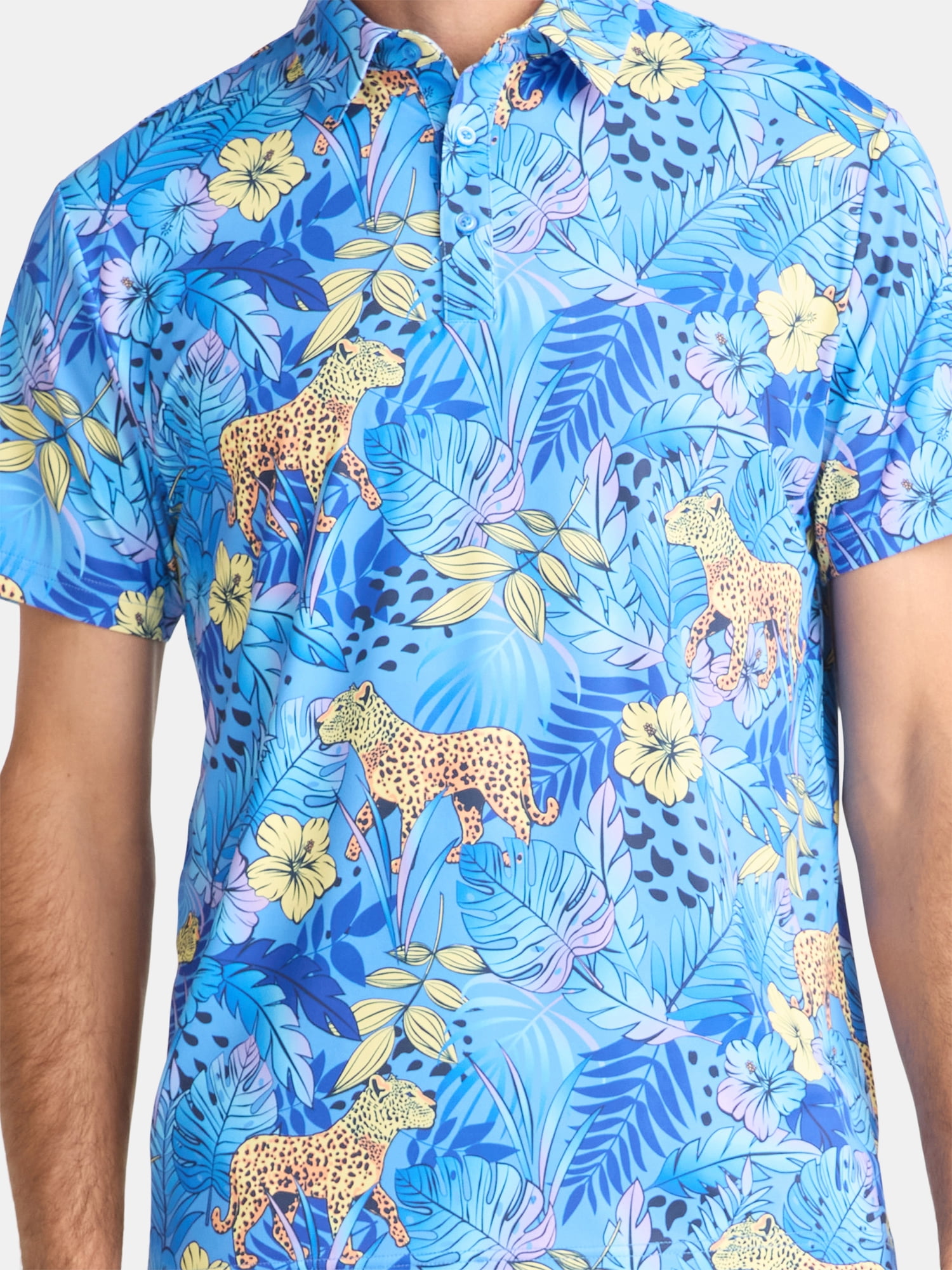 Birdie Bound Men's and Big Men's Novelty Print Golf Polo Shirt, Sizes S-5XL