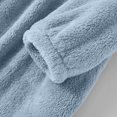 thumbnail image 4 of Pajamas for Women Long Sleeve Robe Bathrobe Solid Color Plush Nightgown Lengthened Warm Double Pockets Hoodless Pajamas Blue M, 4 of 6