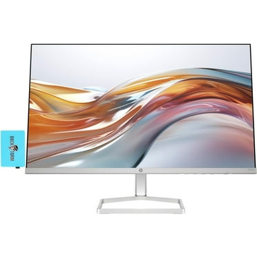 HP 24" FHD IPS (1920x1080) Monitor Bundle with Docztorm Dock, 100Hz Refresh Rate, 1x HDMI, 1x VGA, Anti-Glare, Flicker-Free, Ideal for Home & Business, White/Silver (2024 Latest Model)