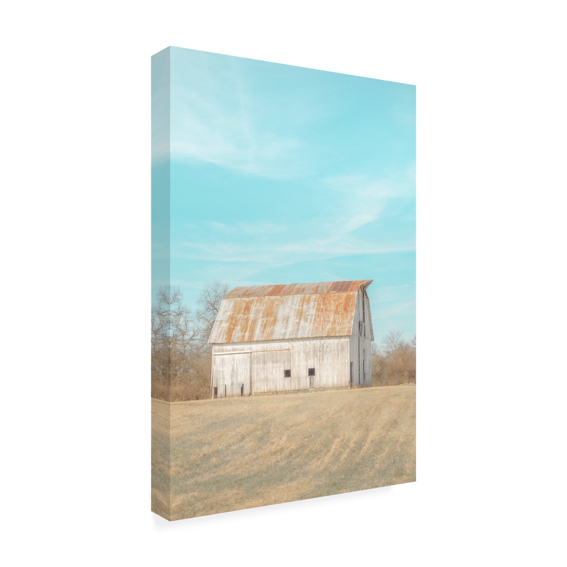 Canvas Wall Art - Life BeautifuLEE 'Ideal Soft Old Barn' Wall Art for Living Room, Bedroom, or Office Décor by Trademark Fine Art - 12 x 19 Inches