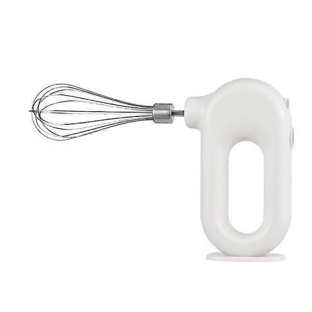Electric Egg Beater White Hand Beater 4 Speed Egg Beater Egg Beater for Baking Cakes Custard Cream Cordless Stand