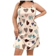 thumbnail image 2 of Sakmal Sleep Tank Moo Moos for Women Nightgown Heart Print Sleeveless Summer Crew Neck Nightgown for Women 2XL, 2 of 5