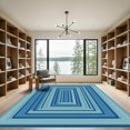 thumbnail image 2 of ODIKA 6'x9' Machine Washable Non-Slip Area Rug, Geometric Blue High Traffic Rug, Blue, 1075898, 2 of 7