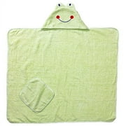 Puppet Head Hooded Towel Washcloth Frog