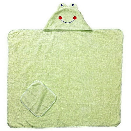 Puppet Head Hooded Towel Washcloth Frog