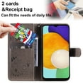 thumbnail image 5 of SaniMore for Samsung Galaxy A23 5G 6.6" 2023 Case, PU Leather Skin with Embossed Cat Flip Magnetic Cover Card Slots Kickstand Detachable Lanyard Full Around Wallet Case For Galaxy A23 5G, Gray, 5 of 12