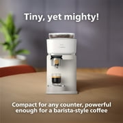 Philips Baristina Automatic Espresso Machine, Milky White with Ash Wood Portafilter