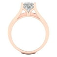 thumbnail image 4 of 2.28 ct Brilliant Princess Cut Moissanite 14k Rose Gold Solitaire with Accents Engagement Bridal Wedding Ring Band Set size 10.75, 4 of 7
