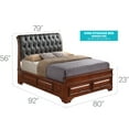 thumbnail image 2 of Glory Furniture LaVita King Storage Bed in Oak, 2 of 2