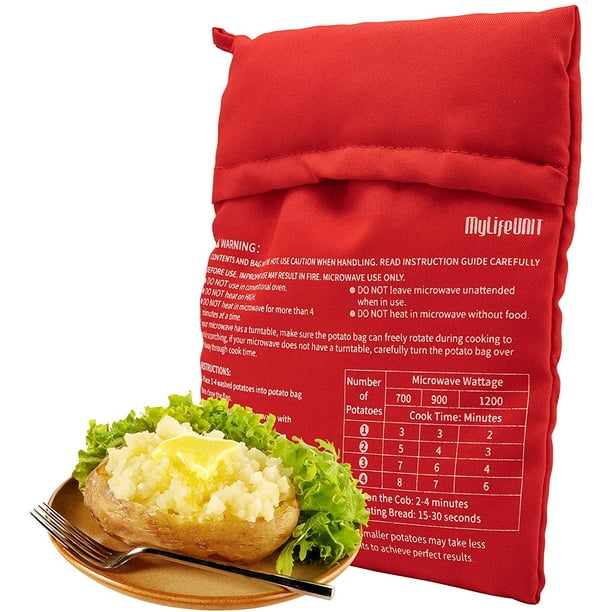 Microwave Potato Bag, Reusable Microwave Cooker Bag Baked Pouch Potato