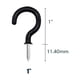 thumbnail image 1 of Gancho de tornillo, gancho de metal, portavasos con tornillo, gancho de techo, portavasos, gancho de tornillo para armario, para colgar la llave de la taza por dentro y por fuera, 1 of 1