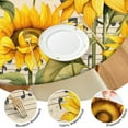 thumbnail image 4 of Waterproof Sunflower Print Round Tablecloth with Elastic Edge, Soft Polyester Fabric for Indoor and Outdoor Use, Fits 44-52 Inch, 4 of 7