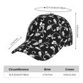 thumbnail image 2 of Balery Black White Leaves Gorra de béisbol de tamaño ajustable para correr, entrenar y actividades al aire libre. Gorra de papá para todas las estaciones., 2 of 6