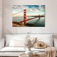 thumbnail image 2 of Elephant Stock Red Golden Gate Bridge Wall Art - Horizontal Canvas Wall Art - Living Room Wall Decor - Architecture Canvas - Red And Yellow Decor - 45" x 30", 2 of 8