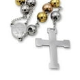 thumbnail image 3 of BEBERLINI Traditional Rosary Necklace Five Decade Stainless Steel Catholic Prayer Beads 10mm, 3 of 5