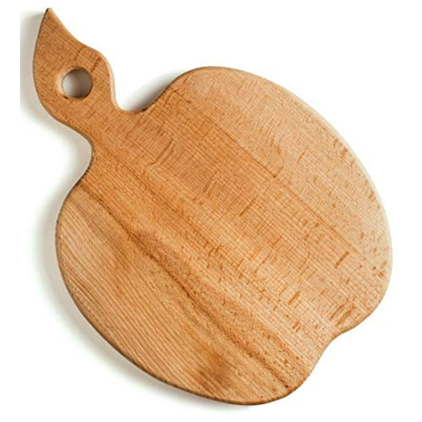 Solid Wood Cutting Board With Handle European Made 7 5x11 Hardwood Small Chopping For Kitchen Round Wooden Charcuterie Fruit Cheese Serving Platter Reversible Smo Com Solid Wood Cutting Board With Handle, Round Cheese Board With Handle