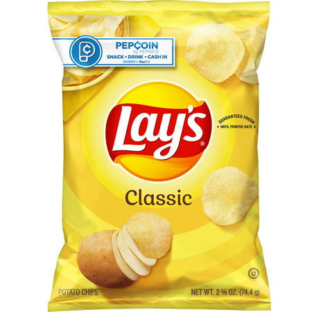 Lay's Classic Potato Chips, 2.625 oz Bag - Walmart.com - Walmart.com