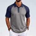 thumbnail image 6 of Fabrcox Short Sleeve Polo Shirts for Men Raglan Collared Golf Shirts Men Color Block Regular Fit Casual Gym Mens Athletic Shirt M, 6 of 7
