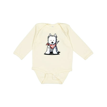 

Inktastic Westie in Bandana Gift Baby Boy or Baby Girl Long Sleeve Bodysuit