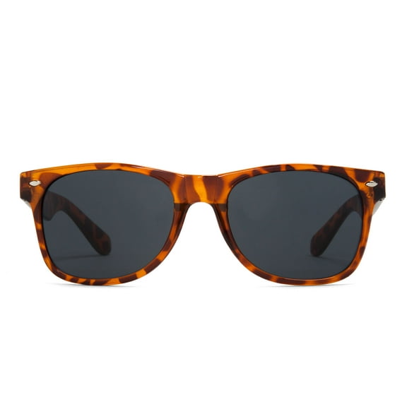 Classic Horn-rimmed Blues Brothers Style Sunglasses , Leopard