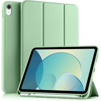 Compatible with iPad (A16) 11th Generation Case 11 Inch 2025, for iPad 10th Generation Case 10.9 Inch 2022 with Pencil Holder,Slim Trifold Stand Protective Cover with Soft TPU Back,MatchaGreen