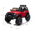 thumbnail image 3 of TOBBI 12V Electric Battery-Powered Open Top SUV Ride On Toy Vehicle, Red, 3 of 6